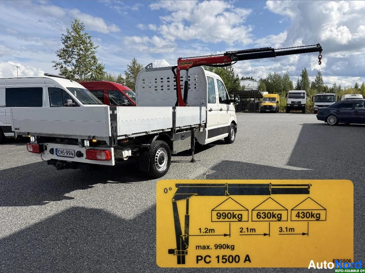 Valkoinen Volkswagen Crafter 2019, takaviisto, kuva 17