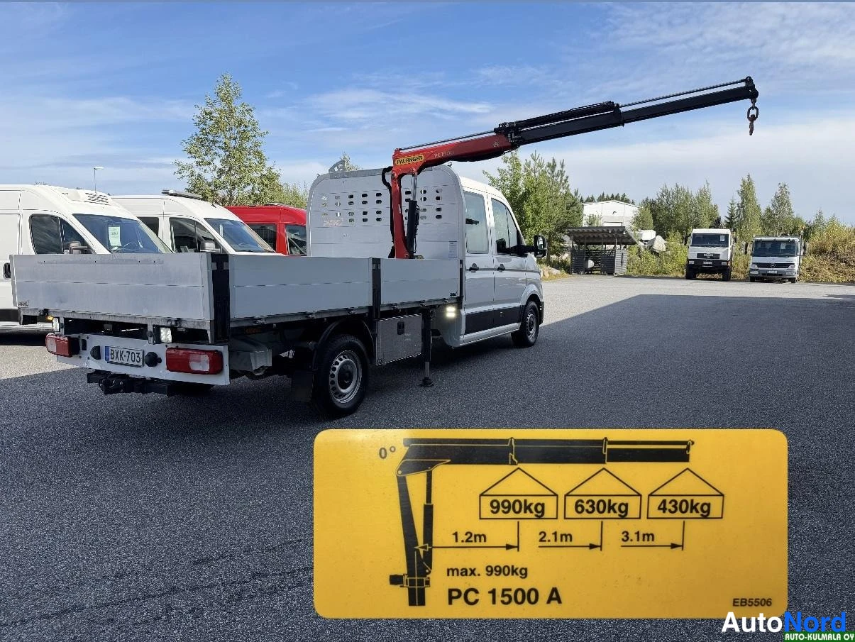 Valkoinen Volkswagen Crafter 2019, takaviisto, kuva 13