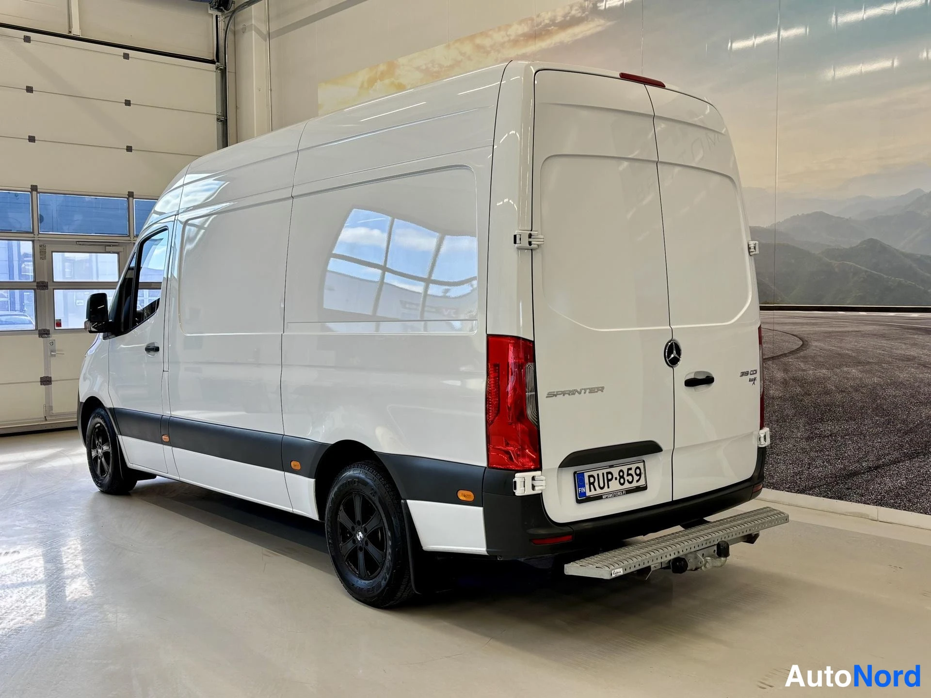 Valkoinen Mercedes-Benz Sprinter 319 CDI 2018, takaviisto, kuva 9