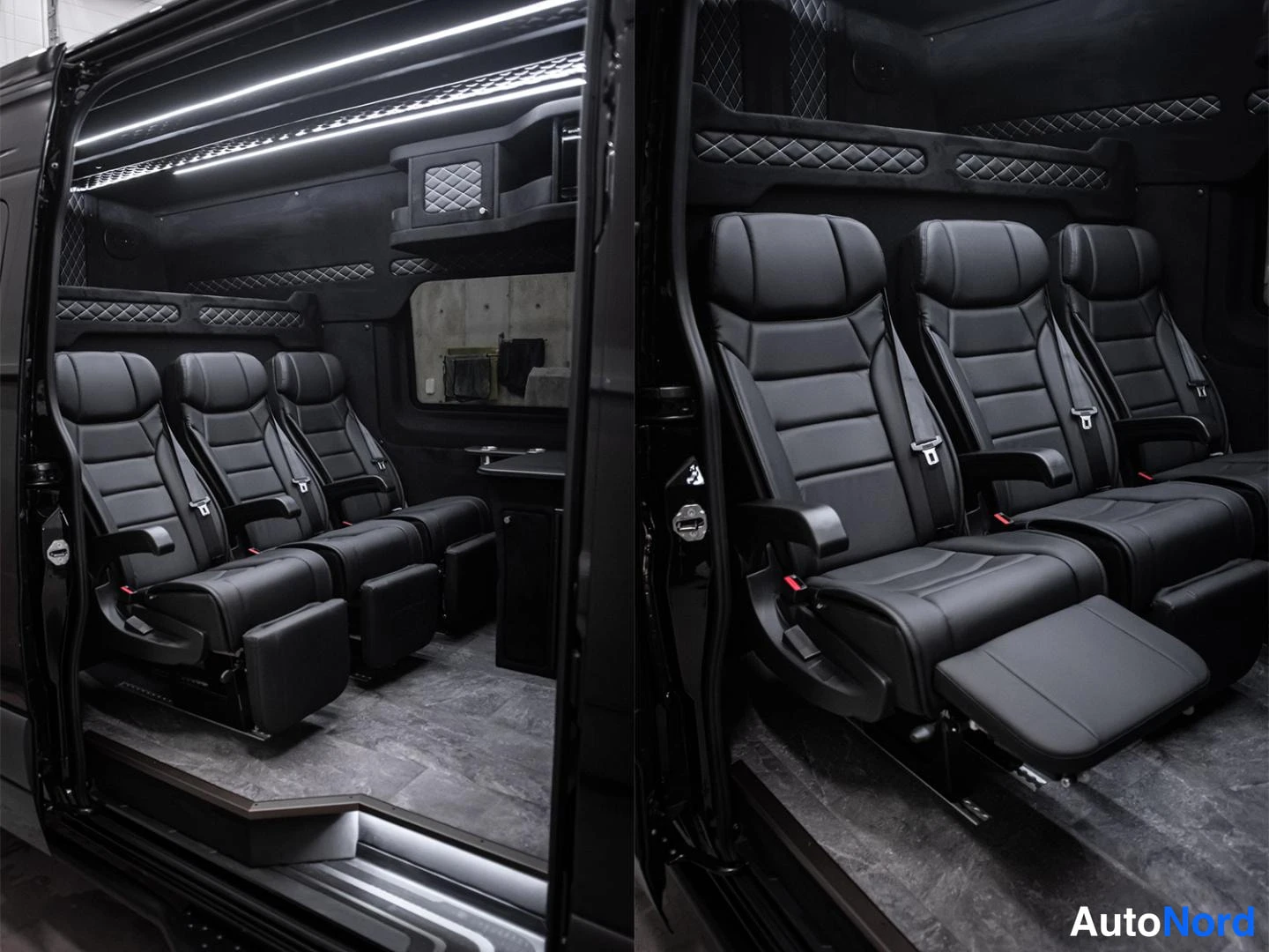 Musta Mercedes-Benz Sprinter 319 CDI 2025, takaistuimet, kuva 16