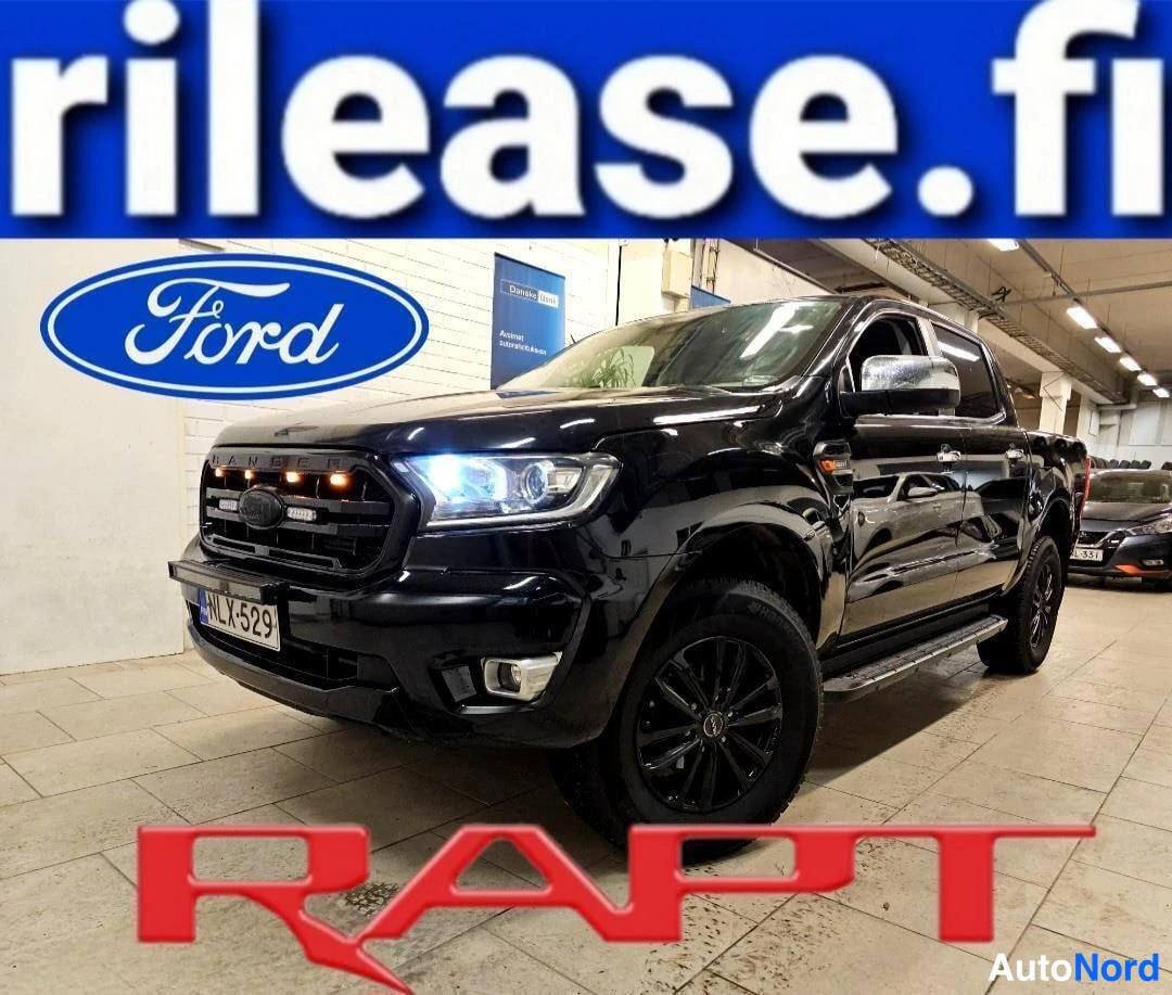 Musta Ford Ranger 2020, etuviisto, keula vasemmalle, kuva 2