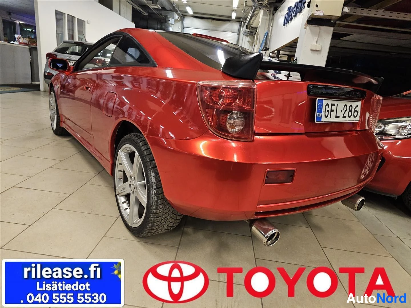 Punainen Toyota Celica 2003, takaviisto, kuva 7