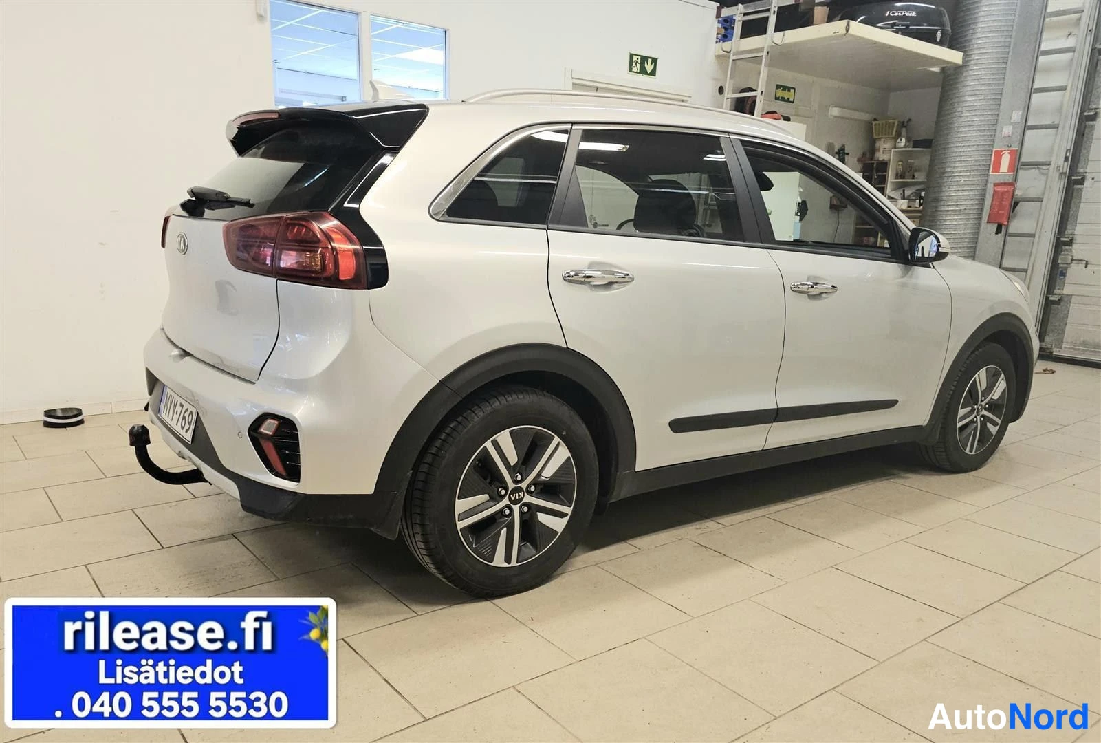 Valkoinen Kia Niro 2021, takaviisto, kuva 7