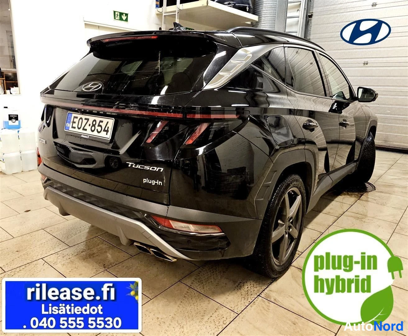 Musta Hyundai Tucson 2022, takaviisto, kuva 6