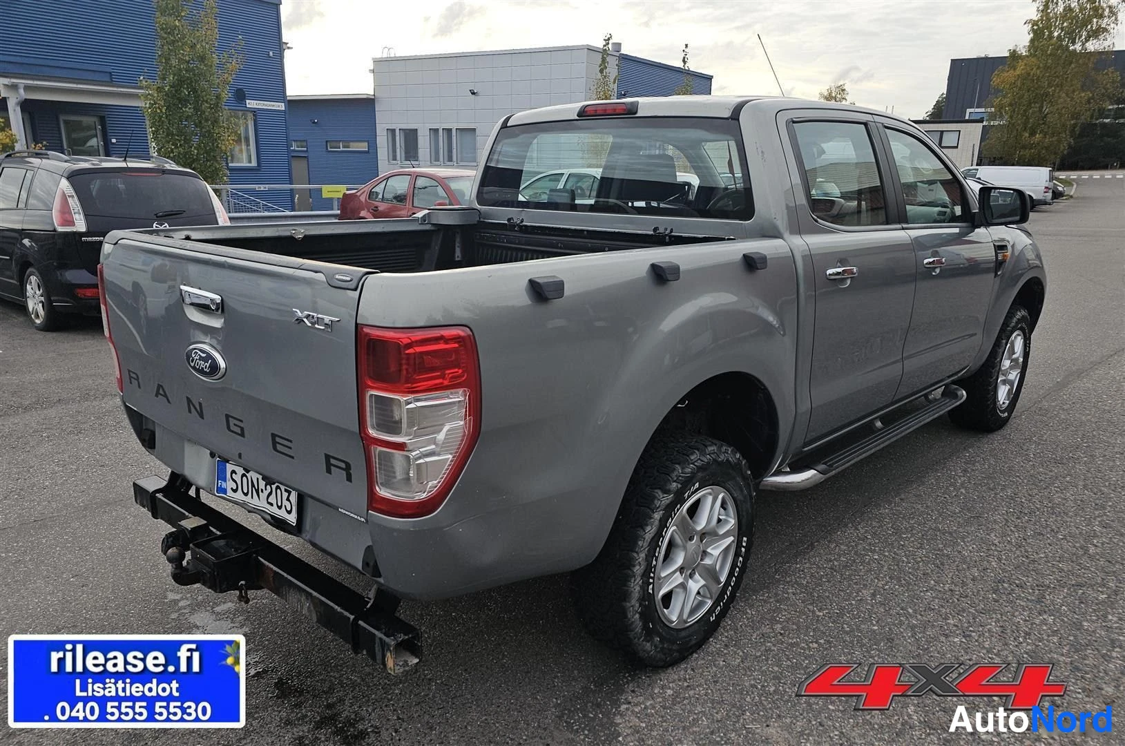 Harmaa Ford Ranger 2013, takaviisto, kuva 6