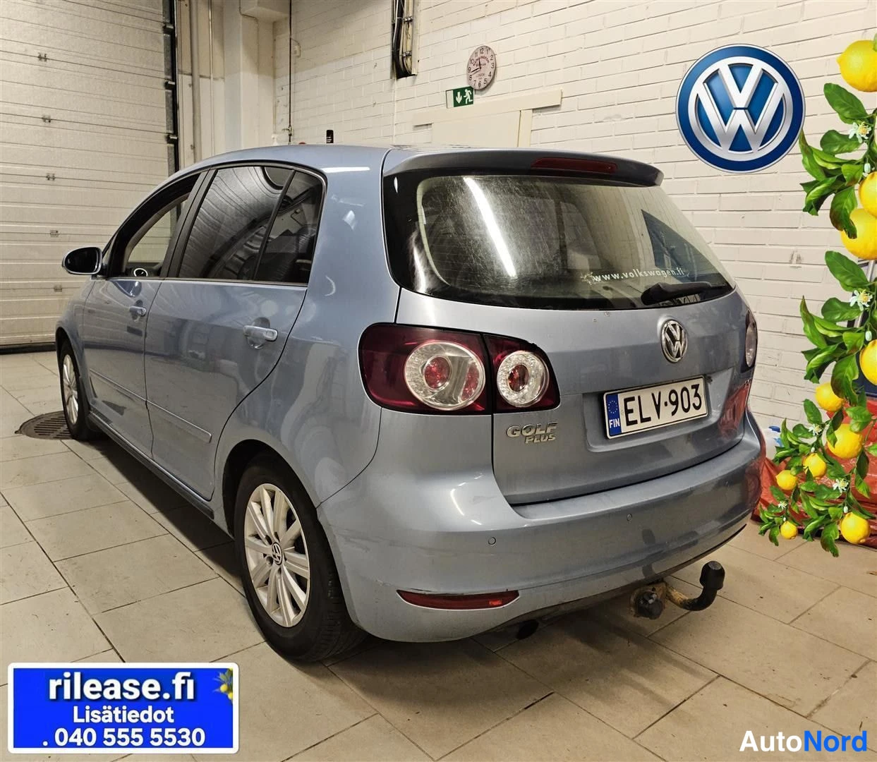 Sininen Volkswagen Golf Plus 2011, takaviisto, kuva 5