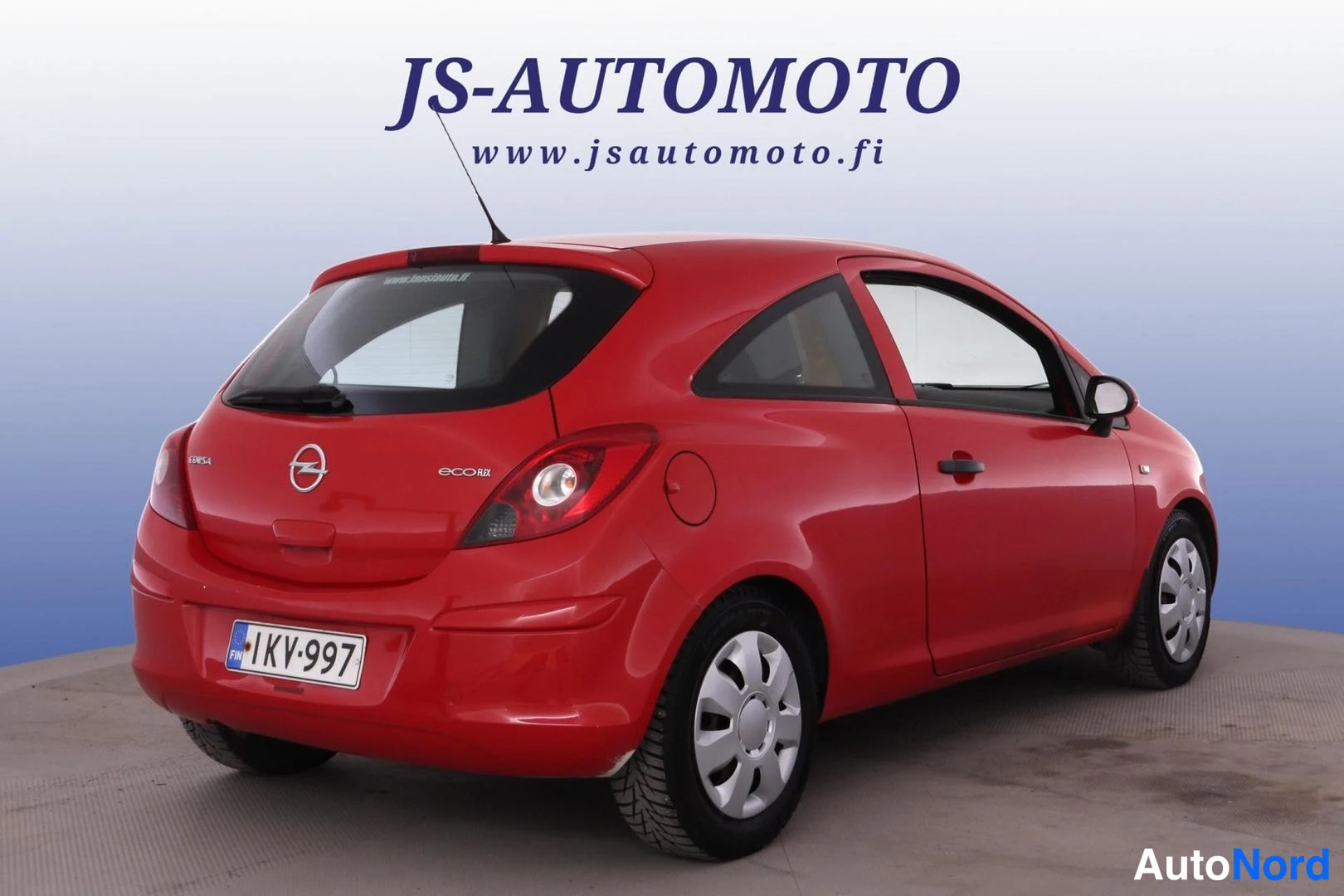 Punainen Opel Corsa 2012, takaviisto, kuva 5