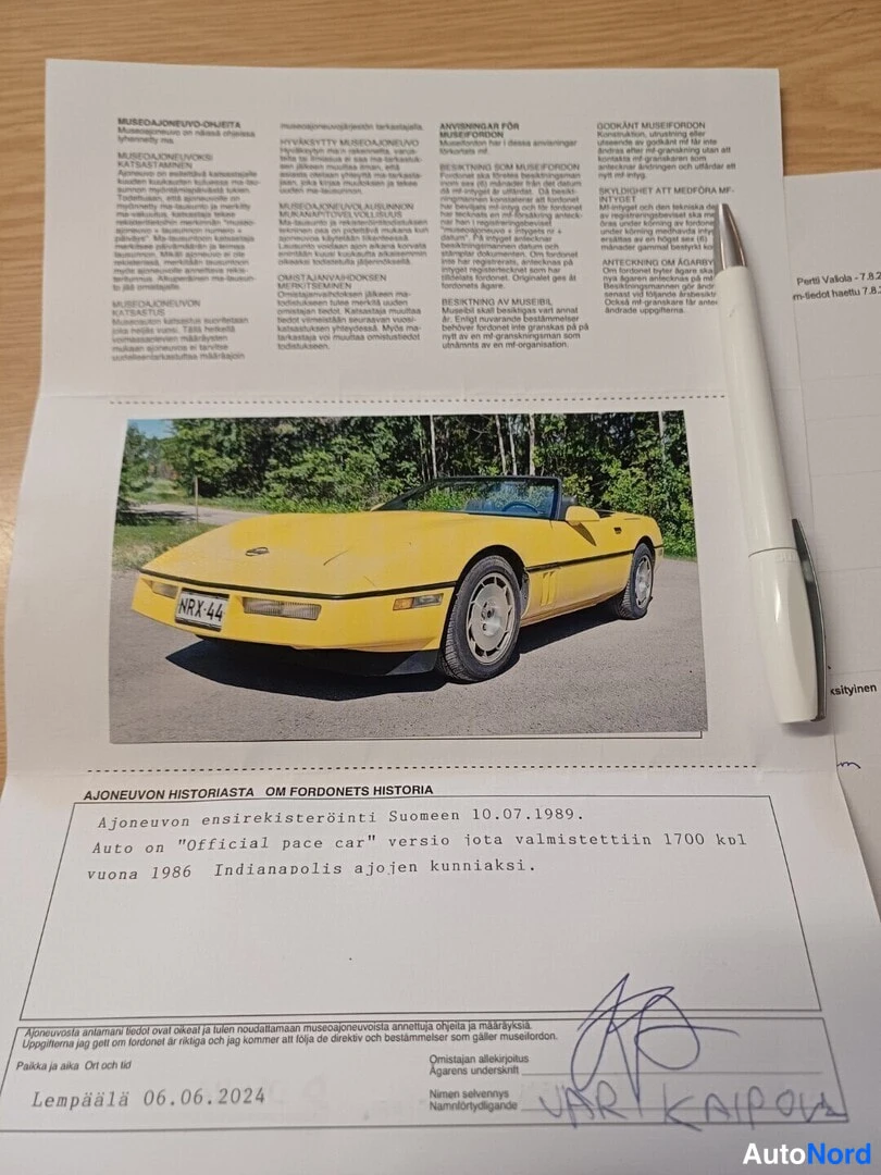Keltainen Chevrolet Corvette 1986, kuva 22