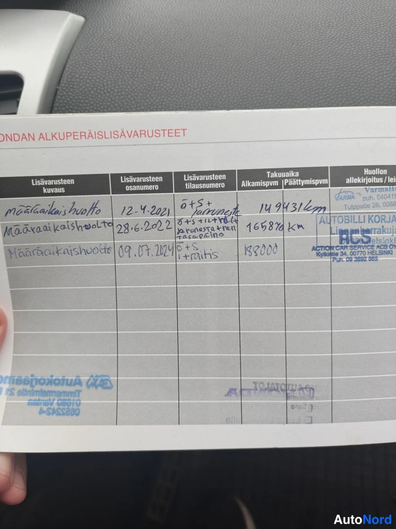 Musta Honda Accord 2011, asiakirja, kuva 10