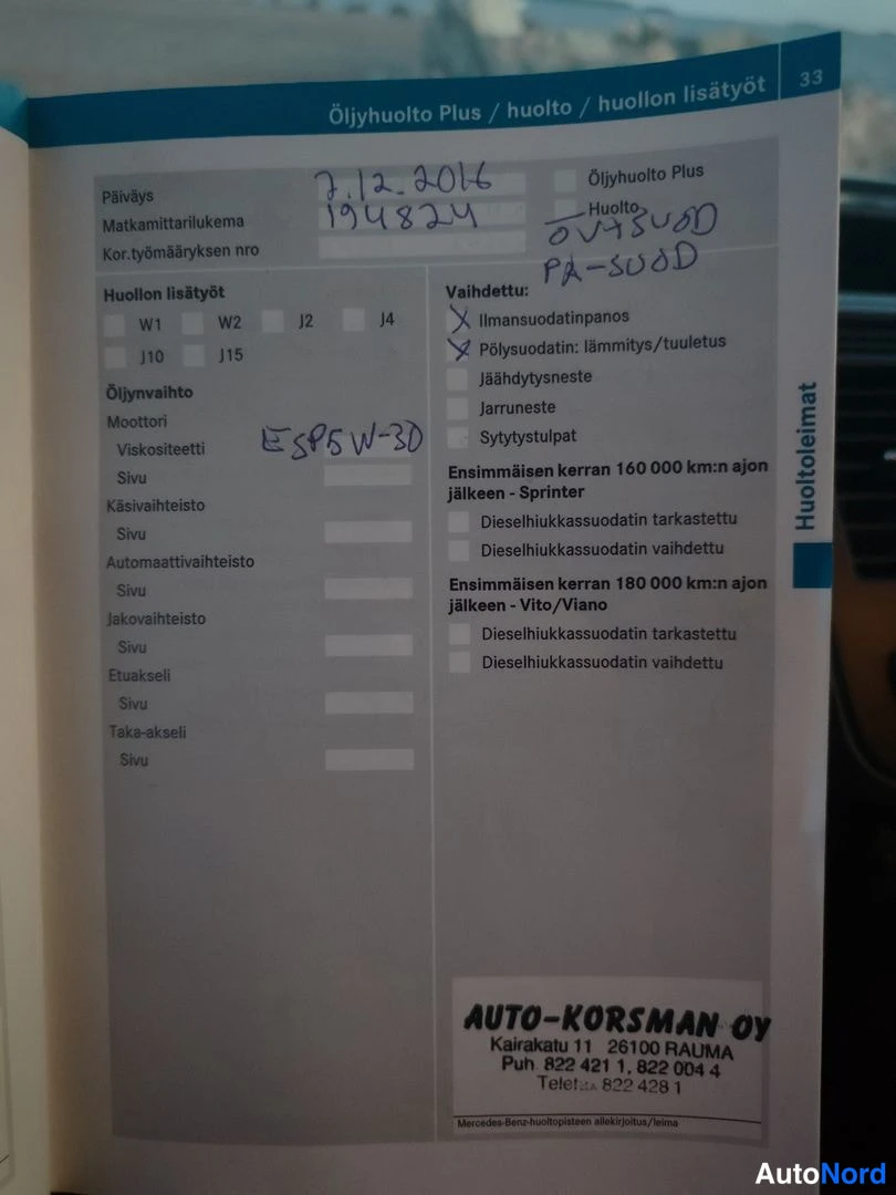 Valkoinen Mercedes-Benz Vito 115 CDI 2010, asiakirja, kuva 18