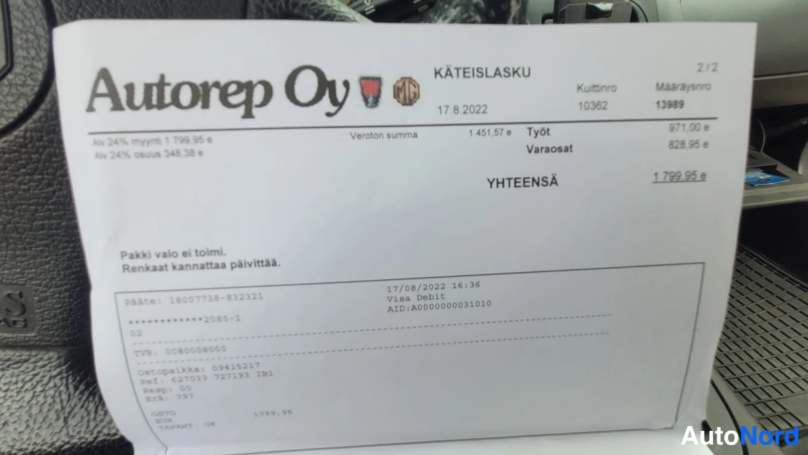 Valkoinen MG F 1996, asiakirja, kuva 14