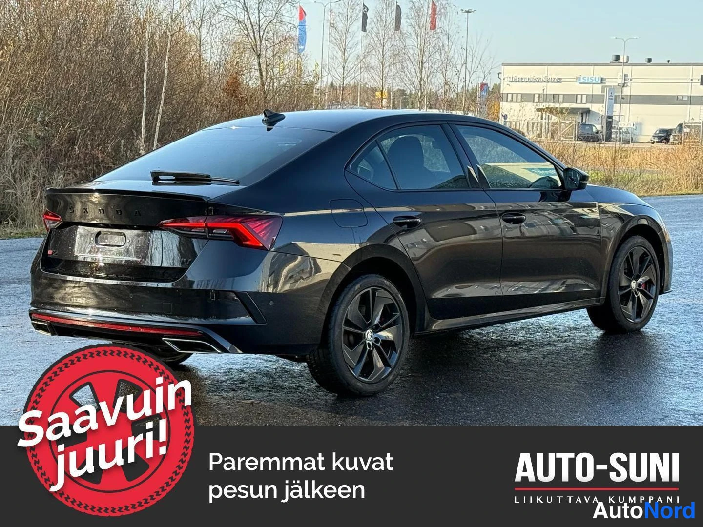 Musta Skoda Octavia 2024, takaviisto, kuva 4